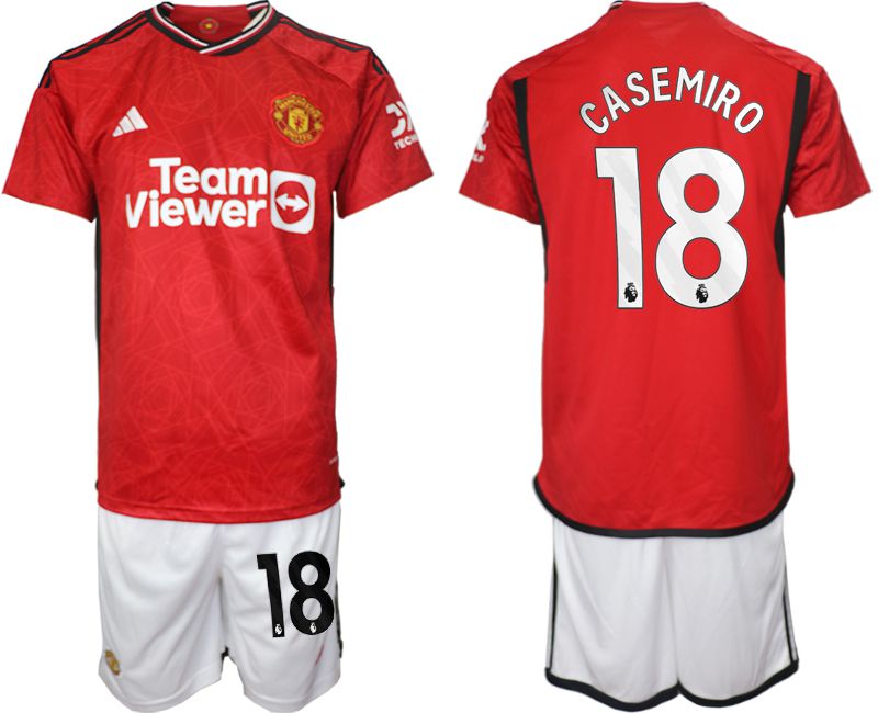 Men 2023-2024 Club Manchester United home red #18 Soccer Jersey->->Soccer Club Jersey